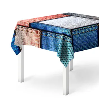 

3D denim style tablecloth