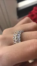 Huitan-anillos de promesa de amor para mujer, joyería de boda, cristal cuadrado pavimentado, circonita, anillo de compromiso de boda elegante, nuevo