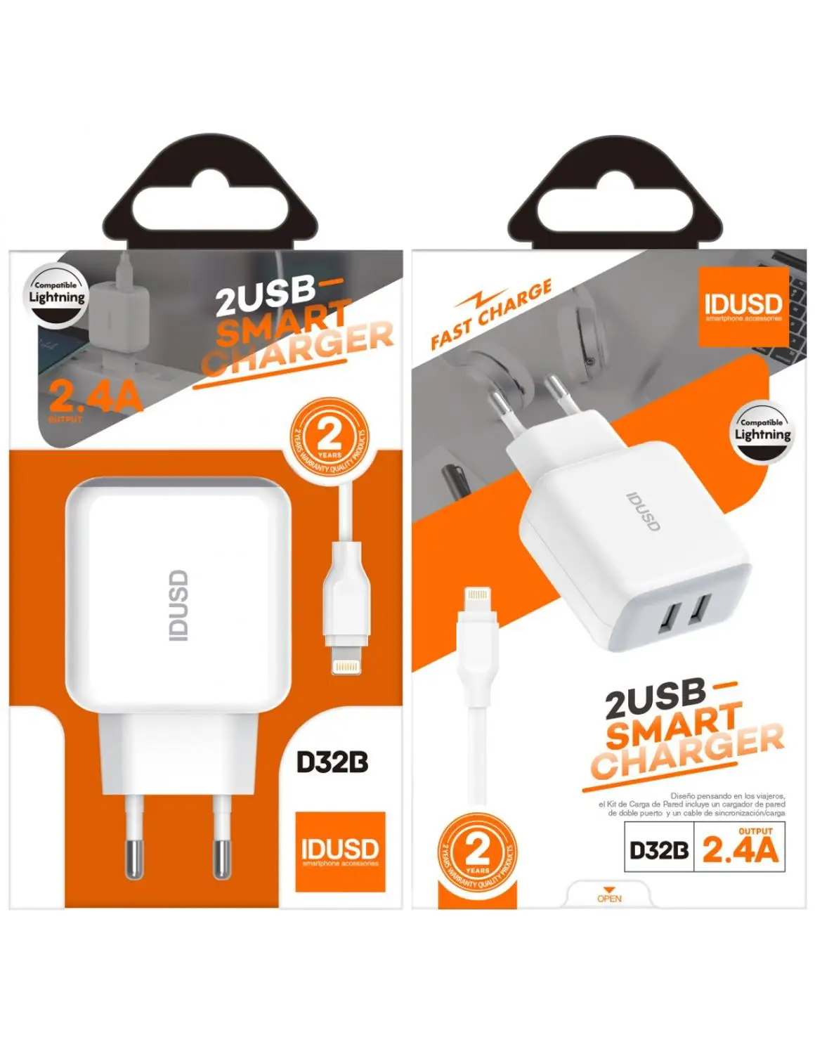 Кабель Cargador para iPhone con 1 2 M 6 7 8 X XR XS Max Carga rаpida 2.4A|Зарядные устройства| |