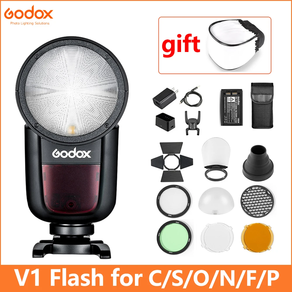 Вспышка Godox V1 V1S/V1N/V1C TTL для фотоаппаратов Sony/Nikon/Canon Camera Speedlight Flash | Электроника
