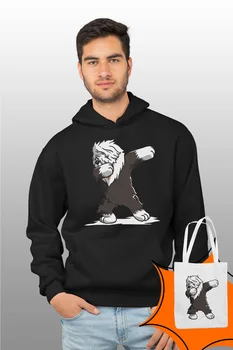 

Angemiel Wear Dog Black Male Hooded Sweatshirt Bags Kombin