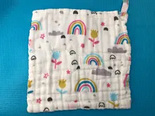 Handkerchief Bibs Towel Wipe-Cloth Feeding Muslin Newborn-Baby Kids Cotton 6-Layer 