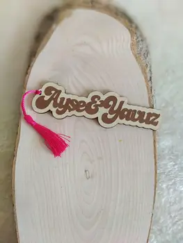 

High quality wooden bookmark for your name