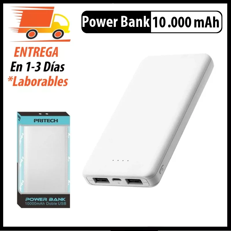 Power bank Bateria de 10000mAh Carga Portátil con Entrada USB C y USB para Móvil powerbank Universal|Cargador - AliExpress