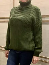 Tops Pullovers Neck-Sweater Turtle Cashmere Elegant Thick Korean Hirsionsan Warm New