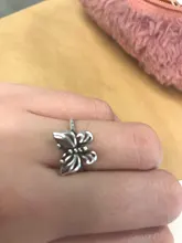 Foxanry-anillos de mariposa de Plata de Ley 925 para mujer, joyería fina Vintage Punk, accesorios para fiesta de cumpleaños, regalos