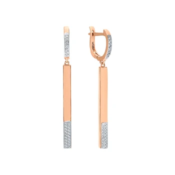 

Silver earrings with cubic zirconia sunlight