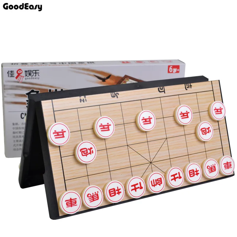 

Chinese Chess Folding Magnetic Foldable Board with Pieces Chess Student Training Chinese Chess for Outdoor Camping Gifts