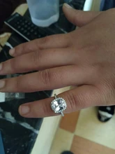 CC Anillos para las mujeres de la Boda nupcial Anelli joyería de moda anillo de compromiso de oro blanco Anillos de Color CC595