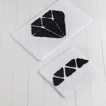 Коврики для ванной нескользящие Противоскользящие коврики противоскользящие алмазные белые 2'Li набор 60X100 см-50X60 см