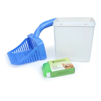 

1 Set Cat Litter Shovel Cat Litter Scoop Pets Cleaning Tools Cat Food Shovel with 15pcs Disposable Bags Shovel Cat Waste Shovel