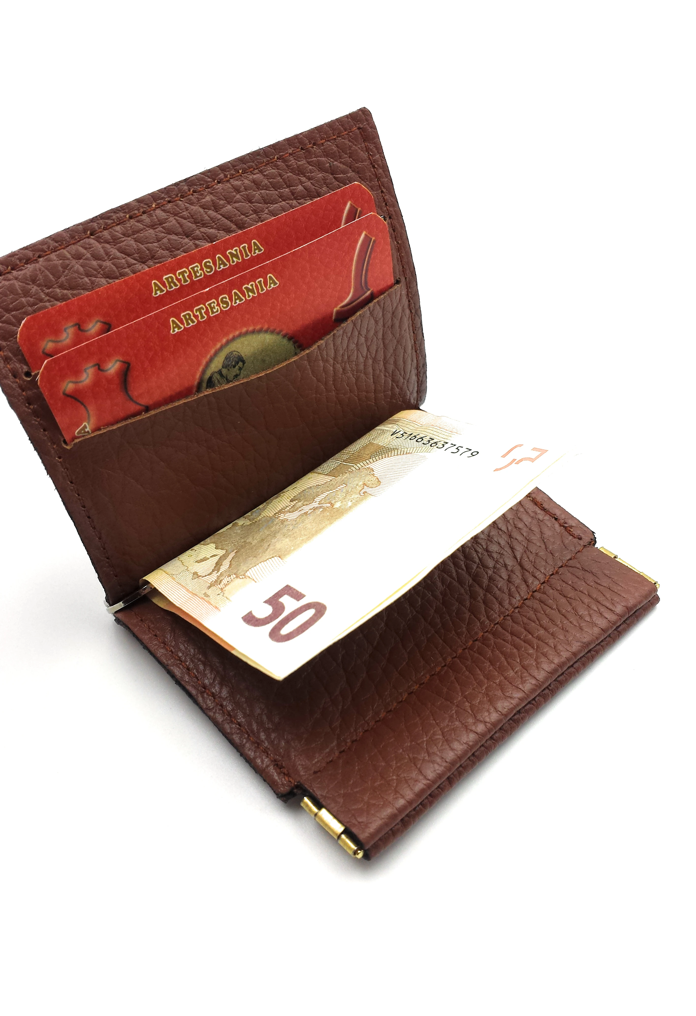 franartPiel Monedero de fleje con tarjetero pinza para billetes Piel Ubrique Alta Calidad Habana|Monederos| - AliExpress