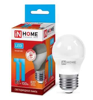 

LED lamp LED BALL VC 11 W V E27 4000 K 820Лм IN HOME