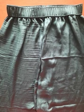 Pantalones de pierna ancha de seda para mujer, mallas tobilleras sueltas de pierna ancha, informales, cintura elástica, RZBY110