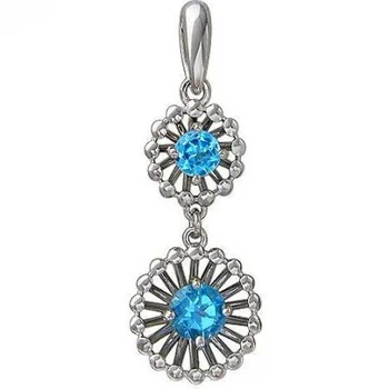 

Esthete pendant with 2 Topaz in white gold