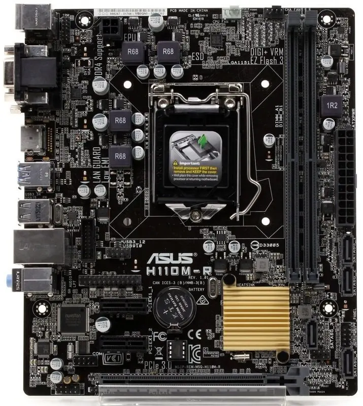 Материнская плата ПК ASUS H110M-R/C/SI | Компьютеры и офис