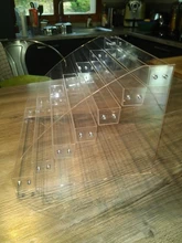 Organizador de exhibición de esmalte de uñas acrílico, 2-3-4-5-6-7 capas, manicura, cosméticos, soporte para presentación de joyería, caja de maquillaje de acrílico transparente