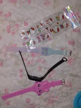 Reloj LED de dibujos animados para niños y niñas, pulsera electrónica de goma de conejo encantador, con tapa, regalos para estudiantes