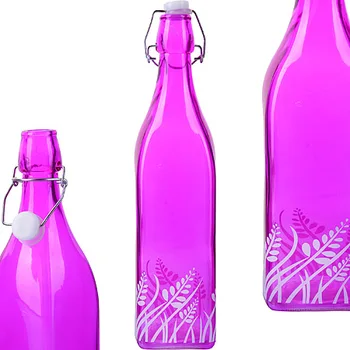 

Bottle 500 ml glass with lid purple Loraine 28173-2
