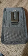 Bolsa de almacenamiento de cintura colgante para teléfono móvil, Cangurera negra clásica con Clip para cinturón sin mosquetón, bolsita Unisex
