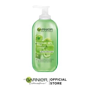 

Garnier Facial Gel Foam "Essential Care, Grape Extract", cleansing, for normal and mixed skin, skin care, face wash, 200 ml