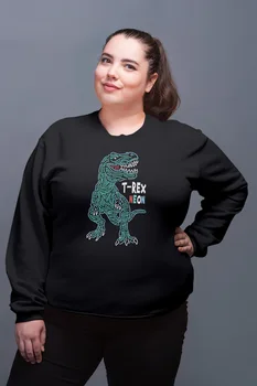 

Angemiel Wear Neon Trex Black Women Sweatshirt