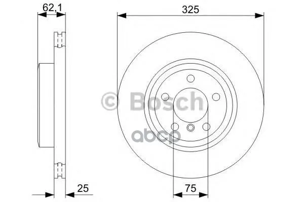 Тормозной Диск 0986479348 Bosch арт. 0986479348