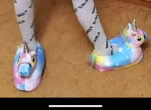 Kigurumi-Pijama de unicornio para niños, zapatillas de unicornio, zapatos infantiles para niñas, zapatillas de Panda