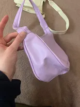 Bolso de piel sintética suave para mujer, bolsa de hombro pequeña de diseño a la moda, Color sólido Retro, Color púrpura