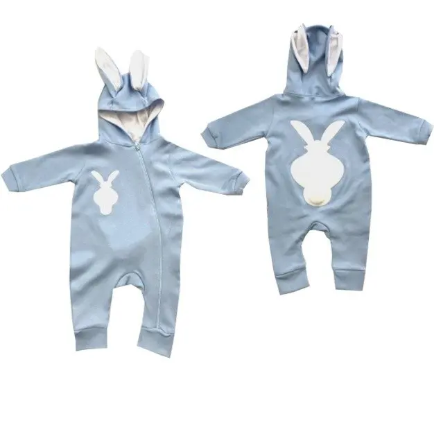 

Blue Rabbit Ears Pompom Baby Jumpsuit