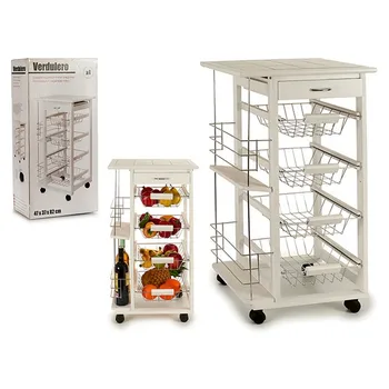 

Vegetable trolley White Metal Wood (37 x 82 x 47 cm) 4 levels