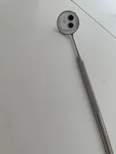 Herramienta de maquillaje con mango de acero inoxidable, espejo para el cuidado de las pestañas, injerto y boca con aumento