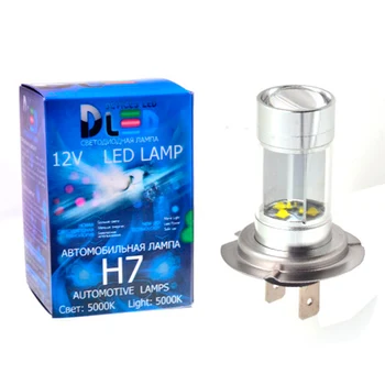 

LED car lamp h3 h4 H7 H8 H11 9005 9006 H16-psx24w XB 8led with lens dled
