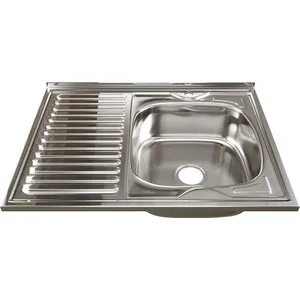 

Kitchen sink mixline overhead 80x60 with siphon, stainless steel 0,8mm (4630030631903)