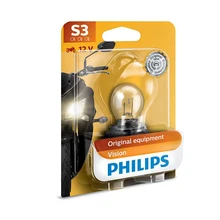 Philips 12008BW S3 12V 15W P26s Vision Moto Лампы головного освещения для мотоциклов Больше видимости Дальний Ближний свет
