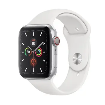 

Apple Watch Serials 5 GPS + Cellular 44mm Silver aluminium Case White Sport Band