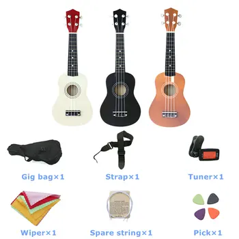 

Ukulele Musical Instruments Guitar Professional Fashion 21 Inch All in One 1 Set New Year Gift Practice Starter Toys Wooden