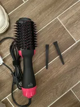 Secador de pelo 2 en 1 de un paso, voluminizador, cepillo de aire caliente, Alisador, rizador, cepillo para usar con secador de cabello