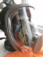 Respirador de cara completa, mascarilla de Gas antipolvo reemplazable, filtros duales para pintar, pulverizar y Trabajos de soldadura, protección de seguridad, 6800