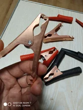 2Pcs Red+Black Car Alligator Clips Battery Clamps Crocodile Clip 100A Aligator Clips