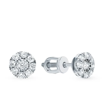 

Gold earrings with diamonds sunlight sample 585