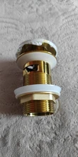 Drainer Basin Sink Bathroom Bagnolux Pop-Up-Button Round-Hole Easy-To-Clean Hotel Gold