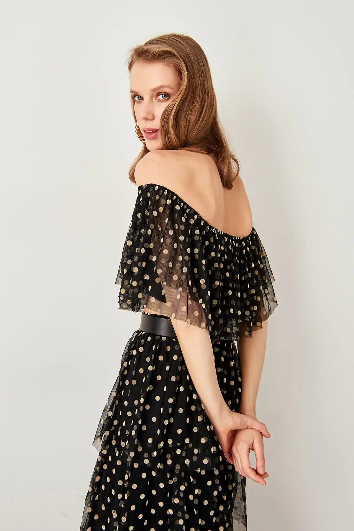 Trendyol бюстье в горошек из флока TPRSS19DU0030|Бюстье и корсеты| |