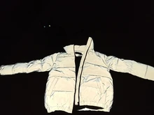 Puffer Jackets Coat Streetwear Reflective Women Winter Warm Night No AS262 Loose Fluorescent
