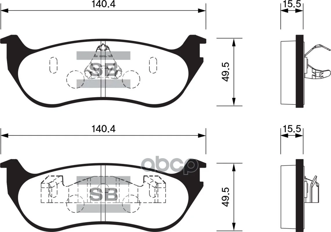 Колодки Тормозные Ford Explorer(Usa) 4.0 01- Задние Sangsin Brake Sp1445 Sangsin brake арт. SP1445