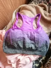 VEQKING-Sujetador deportivo, top deportivo con relleno, secado rápido, sin costuras, para yoga, correr o fitness