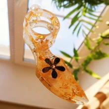 Molde de resina Epoxy para llaveros, accesorio de cristal artesanal, para defensa de los dedos, colgante, llavero, espejo, molde de silicona para Resina