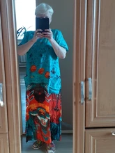 Cotton Linen Dresses Robe Short-Sleeve Patchwork Floral-Printed VONDA Women's Casual