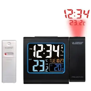 

THE CROSSE WT552-BLA alarm Clock with color display and projection