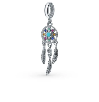 

Silver Pendant with cubic zirconia and enamel sunlight sample 925